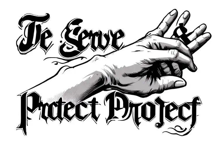 I want a wrist tattoo that reminds me to be consistent. It also need to remind me to serve & protect myself over others tattoo design idea