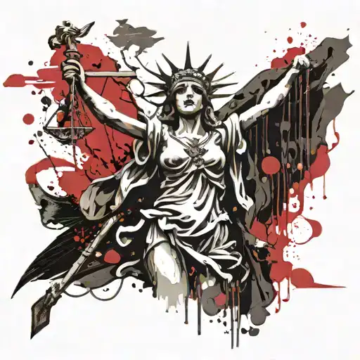 lady Justice tattoo design idea