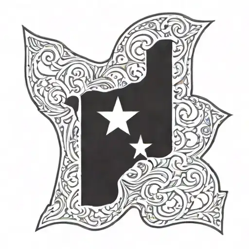Texas flag tattoo design idea