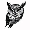 Owl Face tattoo design idea