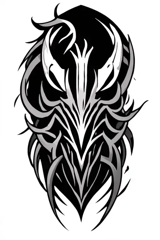 symbiote viking tribal design tattoo design idea
