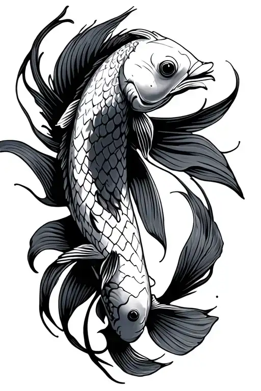 koi fish tattoo design idea