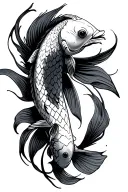 koi fish tattoo design idea