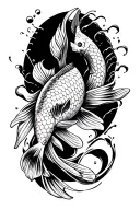 koi fish tattoo design idea