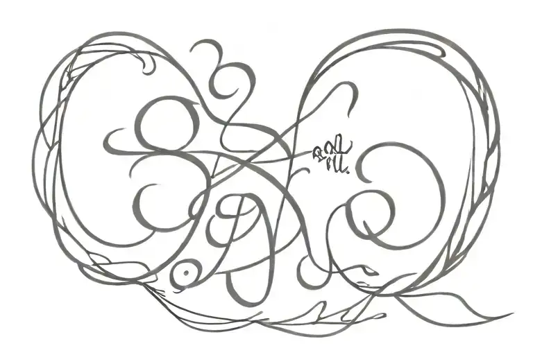 hindi calligraphy tattoo featuring ANAADI ANANT tattoo design idea