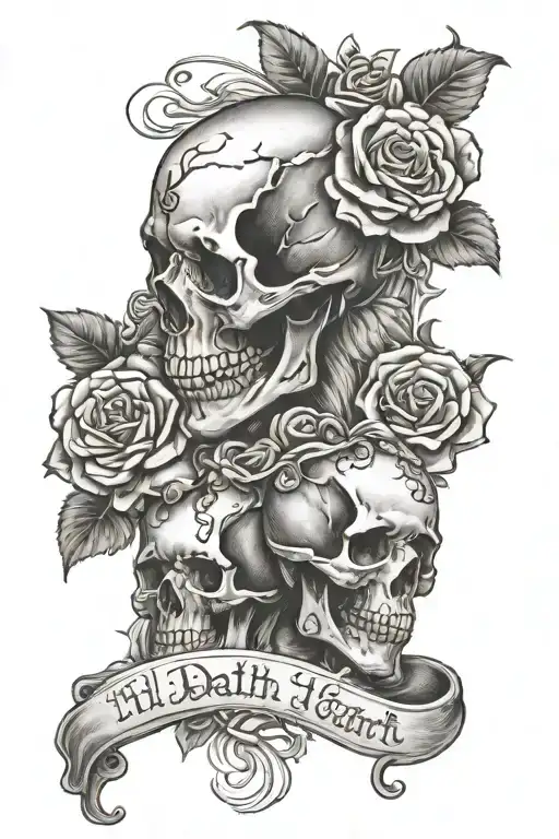 "till death do us part" tattoo design idea