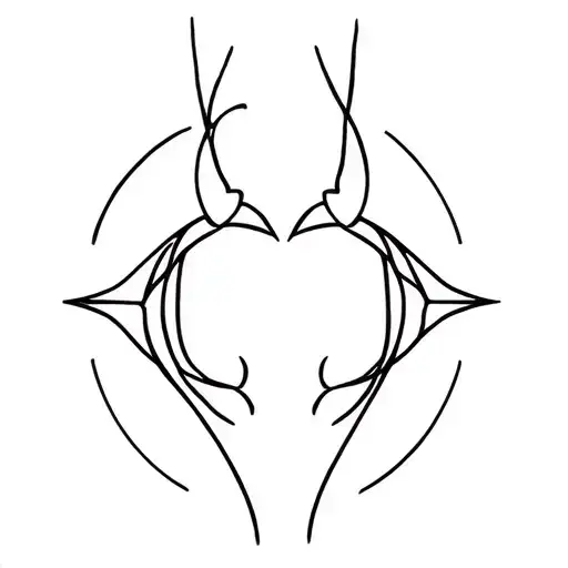 capricorn sign intertwined with aries sign incorporated tattoo design idea