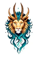 leo, aquarius, capricorn tattoo design idea