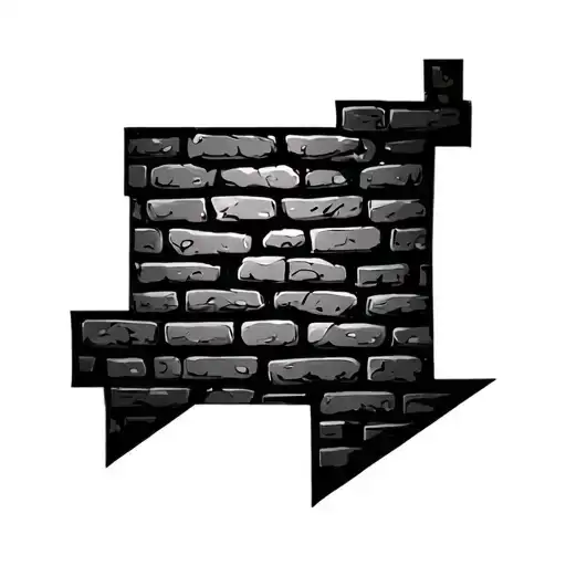 brick wall tattoo design idea