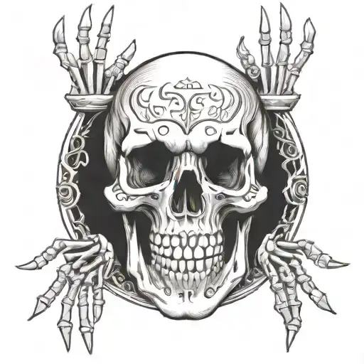 SKELETON SHAKA tattoo design idea