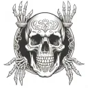 SKELETON SHAKA tattoo design idea