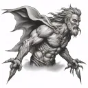 Zeus throwing a lightning bolt tattoo design idea