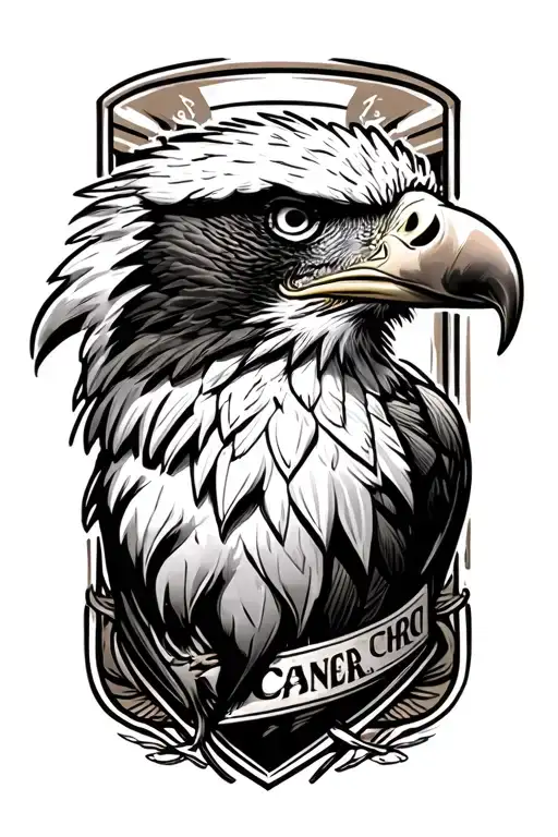 eagle cigar whiskey tattoo design idea