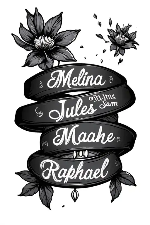"Melina Jules Mahe Raphael Sam" bracelet style tattoo tattoo design idea