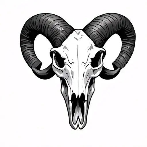 Ram Skull tattoo design idea
