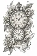 Verse trust in gods timing tattoo design idea