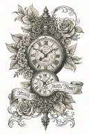Verse trust in gods timing tattoo design idea
