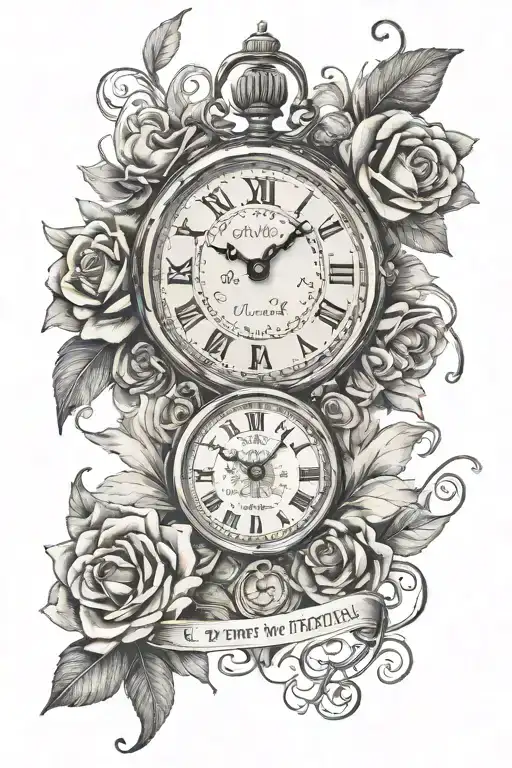 Verse trust in gods timing tattoo design idea