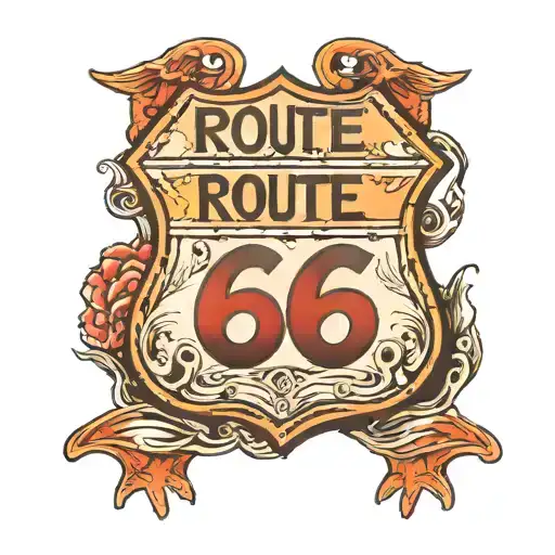 Route 66 sign tattoo design idea