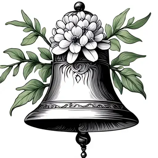 bell with hyacinth flower tattoo with mom-maw nov 9,55 -dec 3,24 tattoo design idea