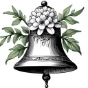 bell with hyacinth flower tattoo with mom-maw nov 9,55 -dec 3,24 tattoo design idea