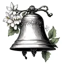 bell with hyacinth flower tattoo with mom-maw nov 9,55 -dec 3,24 tattoo design idea