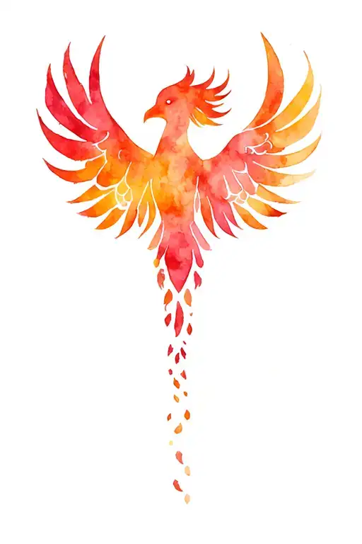 Feminine Phoenix tattoo design idea