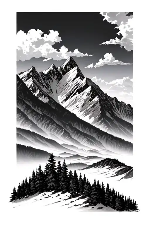 hermits peak mountain nm tattoo design idea