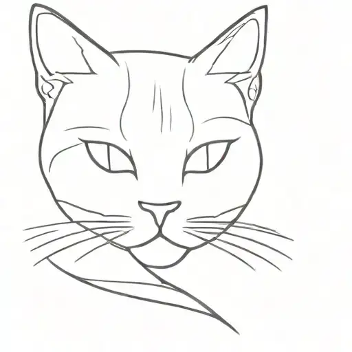 cat outline tattoo tattoo design idea