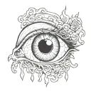 zombie eye tattoo design idea