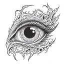 zombie eye tattoo design idea