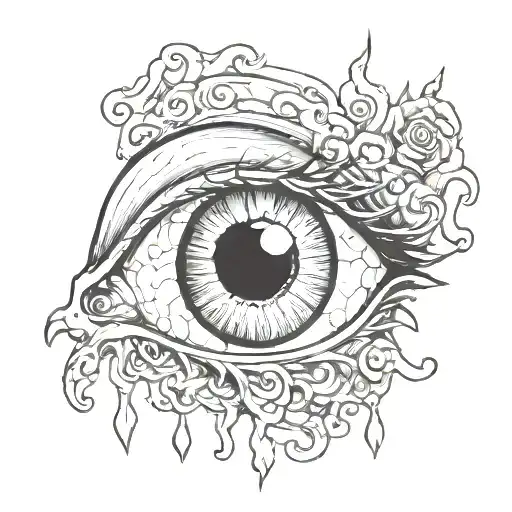 zombie eye tattoo design idea