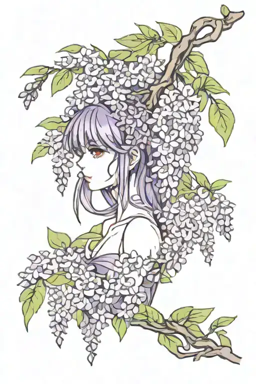 Wisteria tattoo design idea