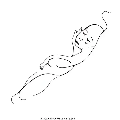 X·IX·MMXXIV loss of a baby tattoo design idea