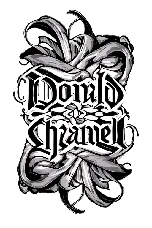 "Donald chanel" Two Word Ambigram Generator tattoo design idea