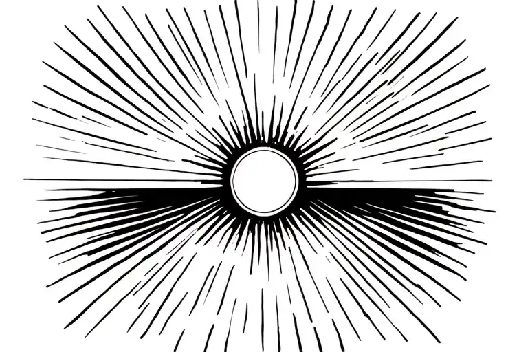 light rays coming tattoo design idea