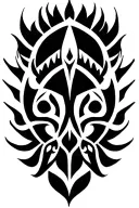 8 pointed tribal tattoo spearheaded tips tattoo design idea