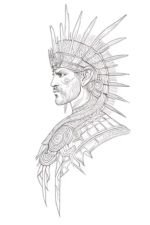 Male anunnaki design tattoo design idea