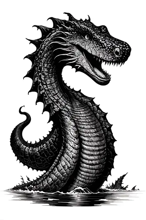 Loch Ness Monster tattoo design idea