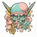 cotton candy  tattoo design idea