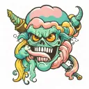 cotton candy  tattoo design idea