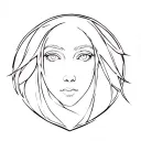 Hecate goddess of magic portrait  tattoo design idea