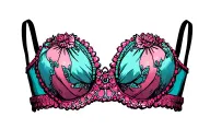 girly bra for a sissy bimbo tattoo design idea