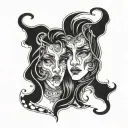 Gemini tattoo design idea