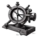 Sextant tattoo design idea