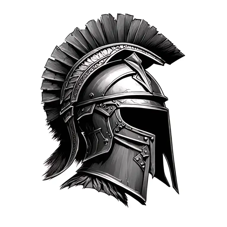 create a left shoulder sketch tattoo of maximus helmet in gladiator with the colosseum in the background  tattoo design idea