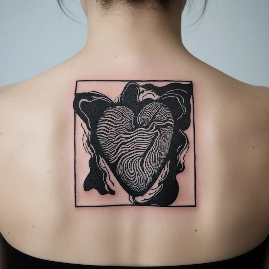fingerprint heart tattoo tattoo design idea