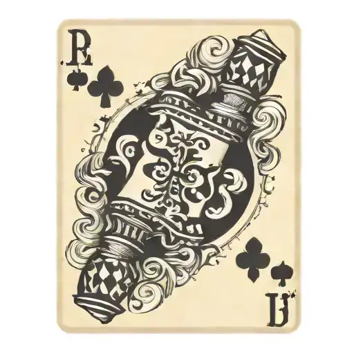 Dominos, chess , money, spades playing card tattoo design idea