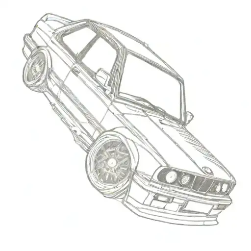 bmw e30 tattoo design idea
