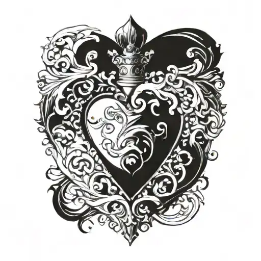 Healing heart tattoo design idea